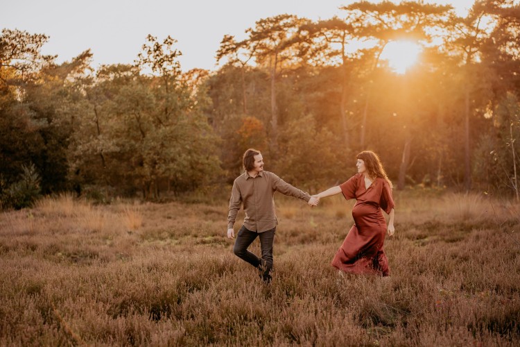 Zwangerschapsfoto's door de fotograaf te Ravels